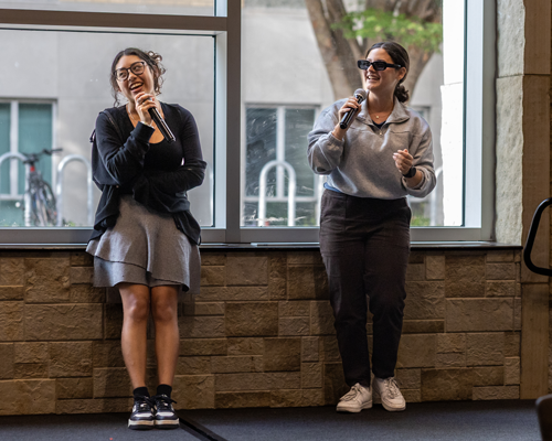 Students at Student Health & Well-Being event.