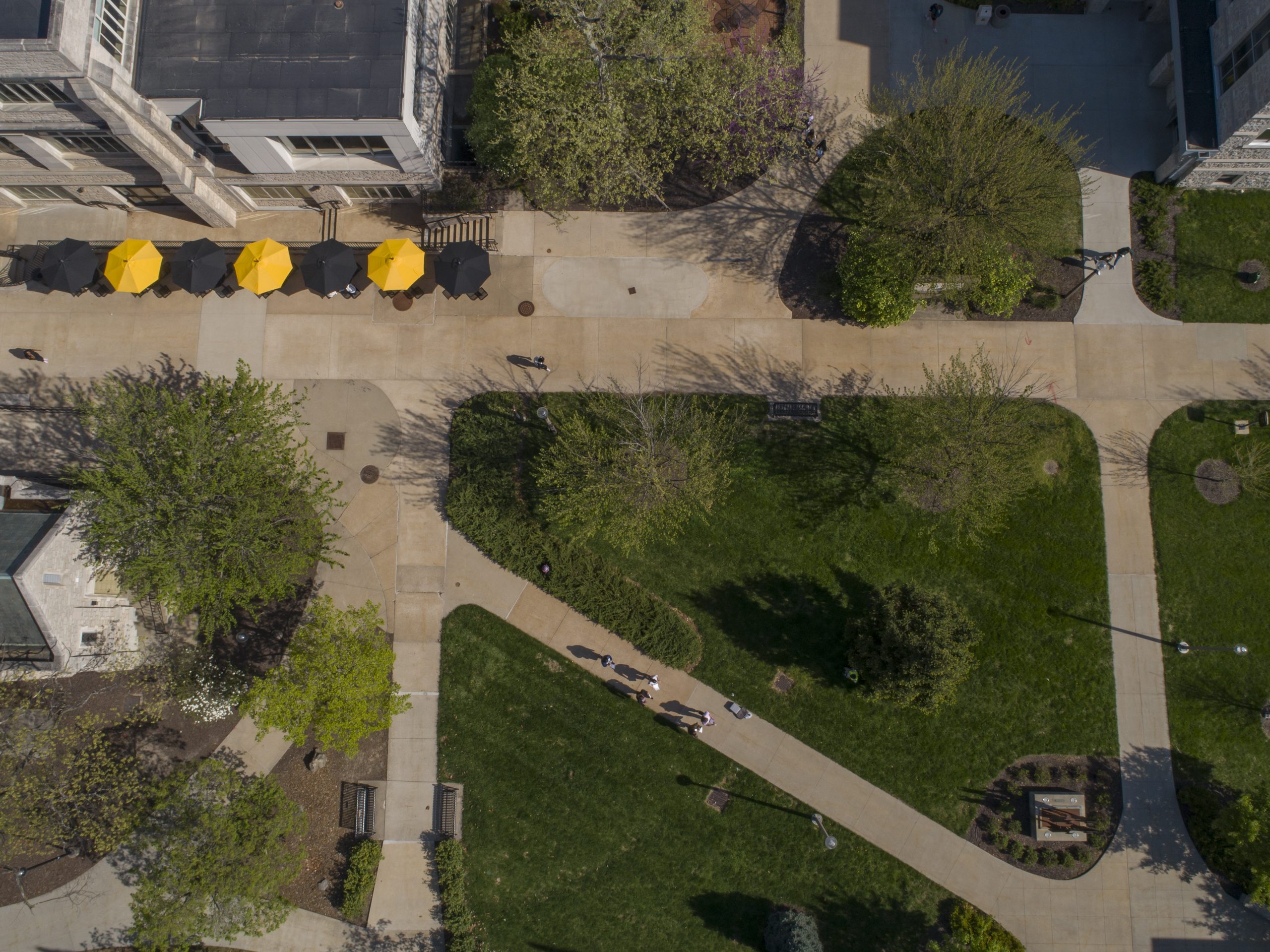 Drone aerial photographs near Memorial Union